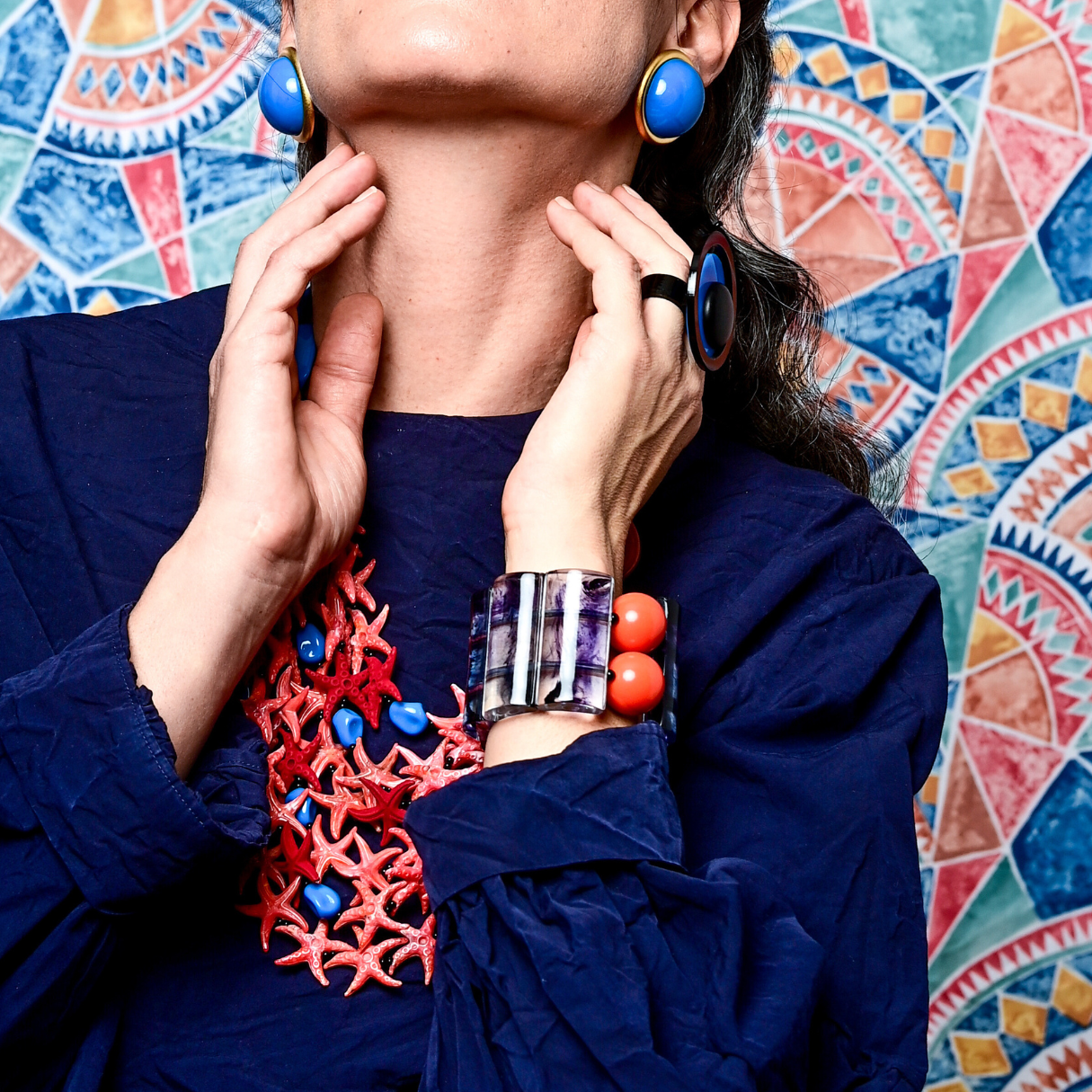 קוקה שקוף שחור עם כתום