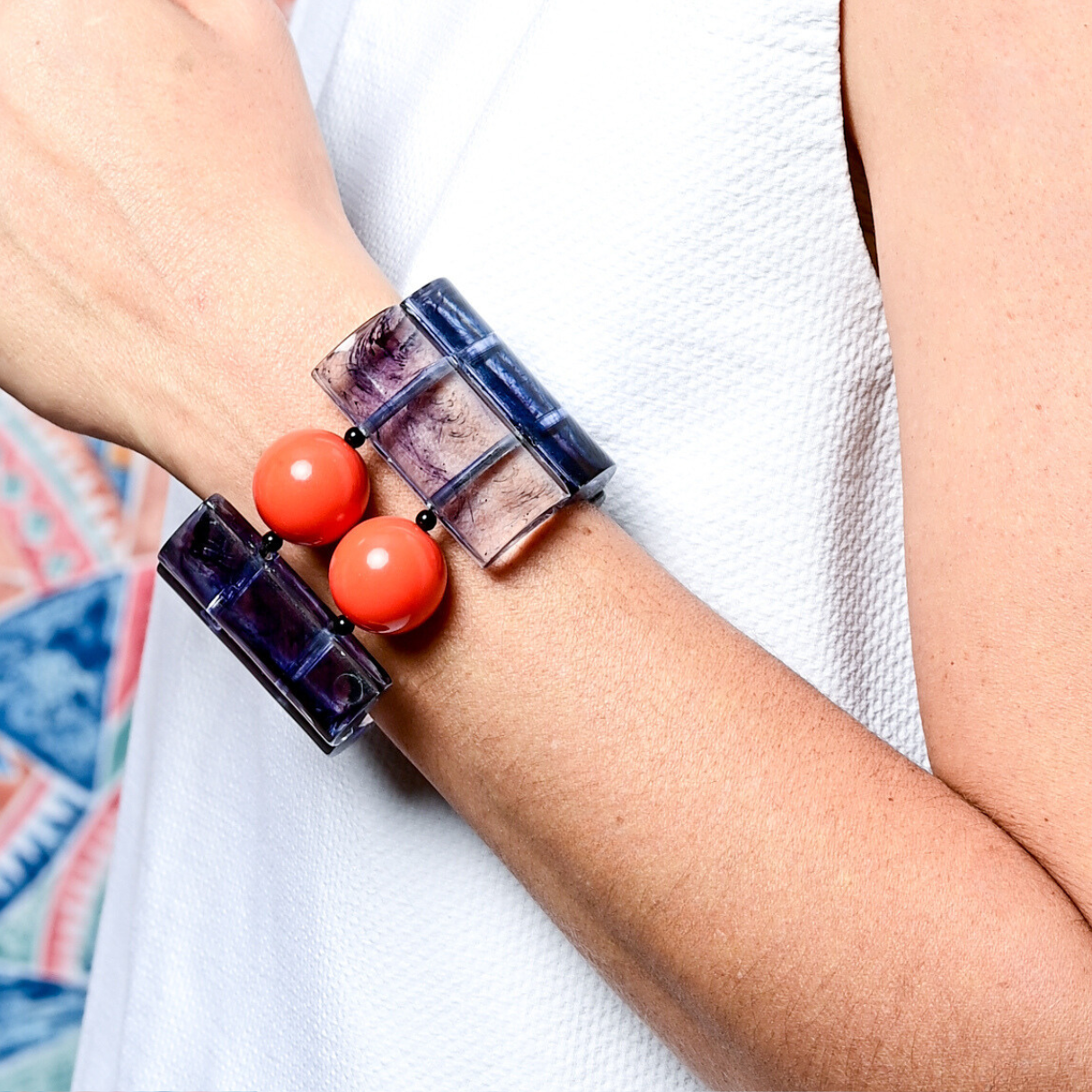 קוקה שקוף שחור עם כתום