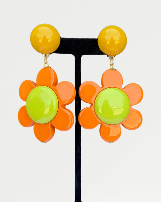 Flora Lime Green Dot