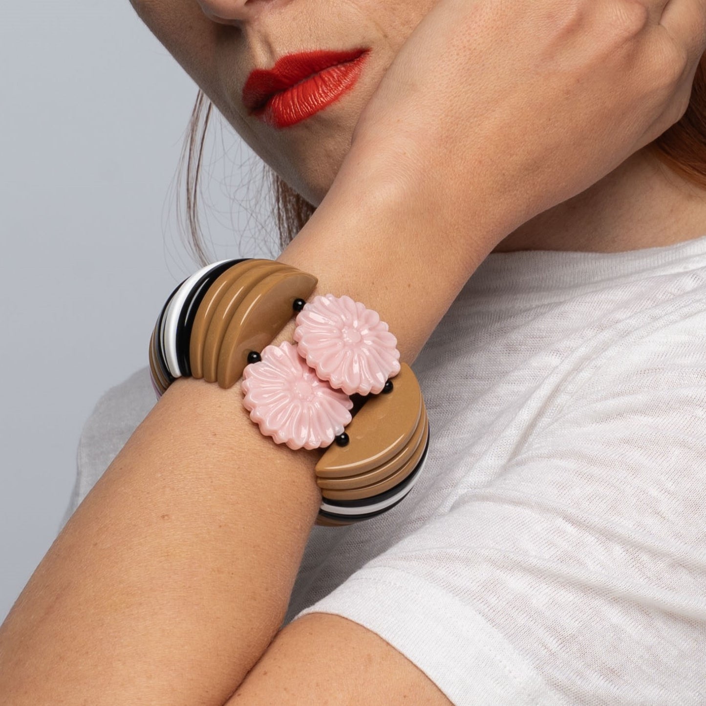 מרגריטה ורוד/אוקר/שחור/לבן