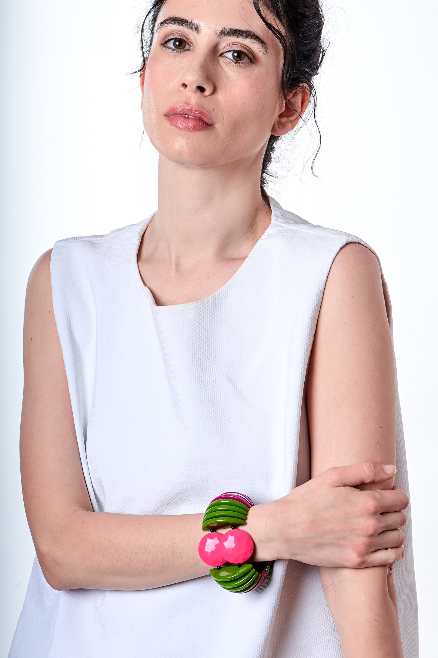 ירוק פוליה/פוקסיה/שחור-לבן