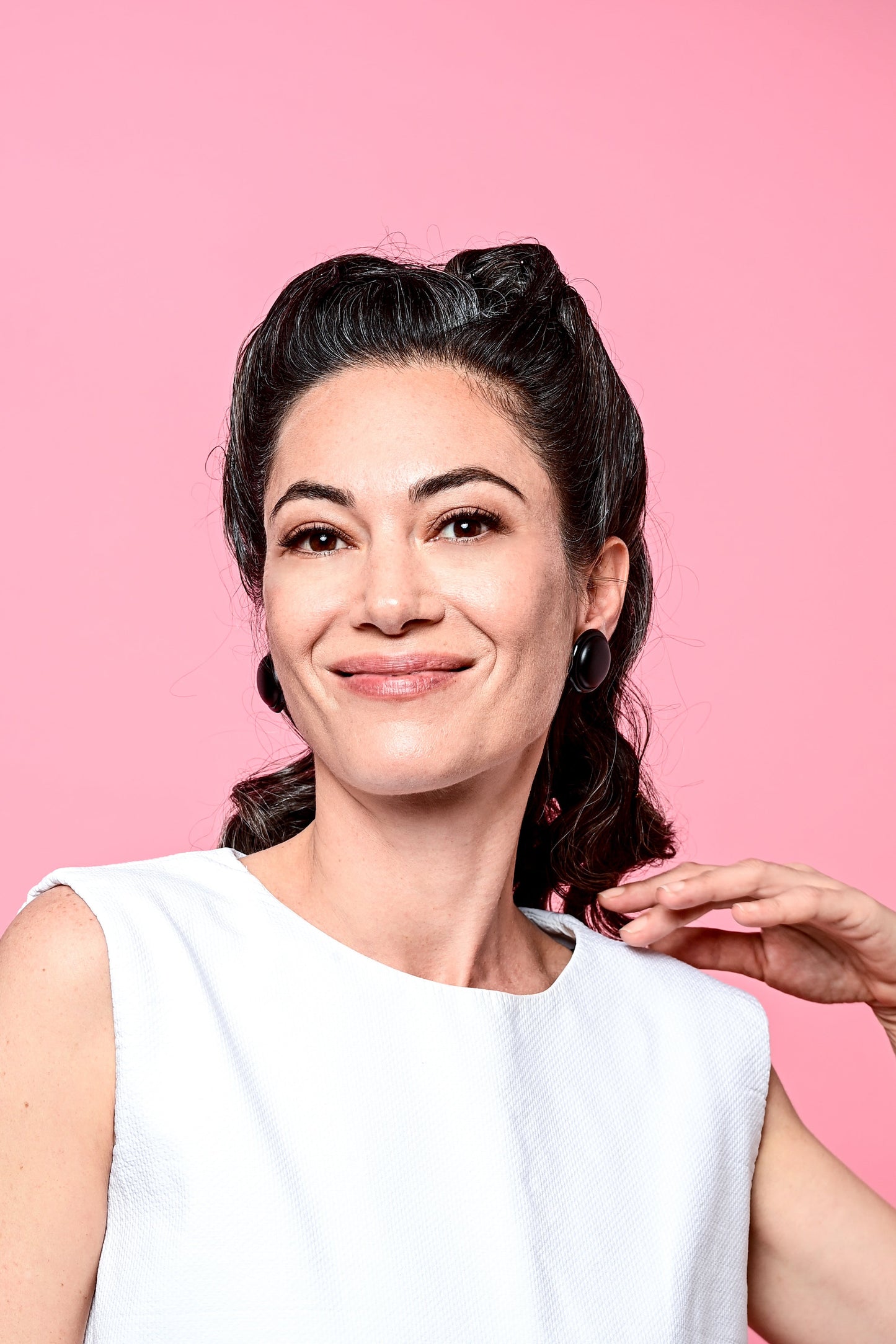 שטיח כפתורים שחור