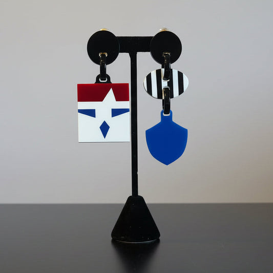 Cards - Asymmetrical Earrings