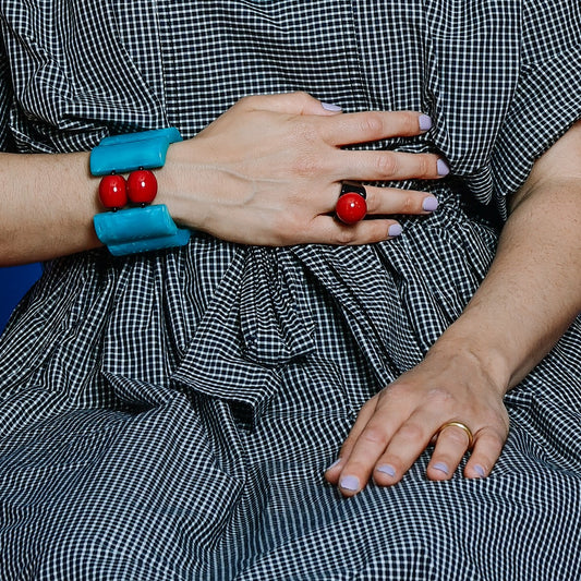 Coca Turquoise with Red