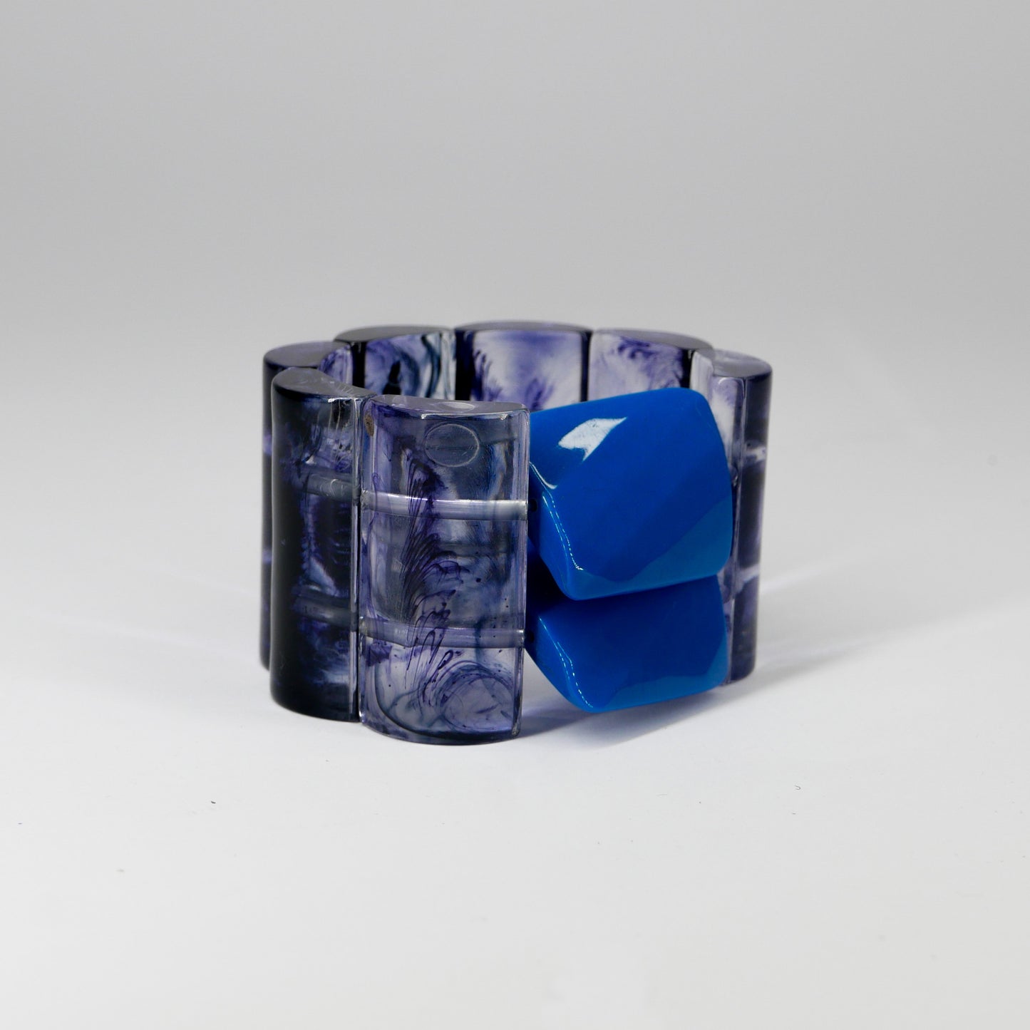 קוקה שקוף שחור עם כחול