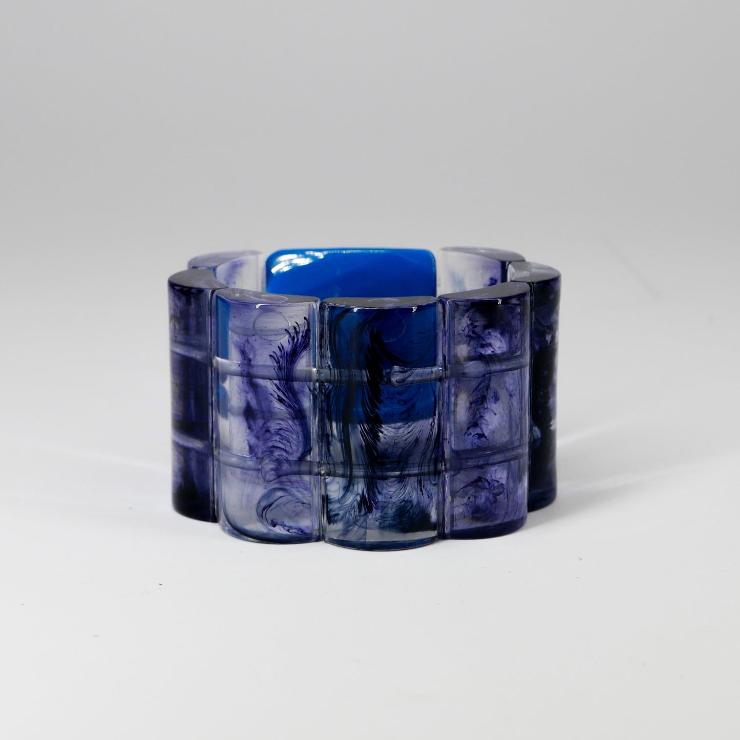 קוקה שקוף שחור עם כחול