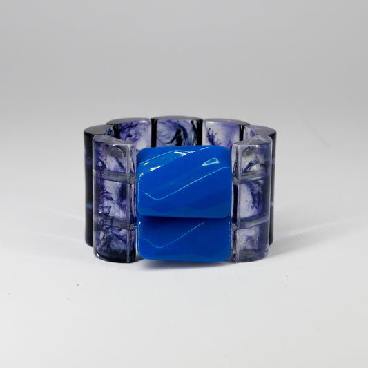 קוקה שקוף שחור עם כחול