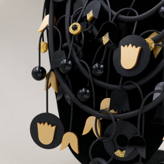 Mobi Tulips Black & Gold