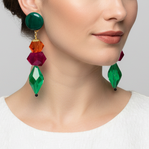 אונה כתום/פוקסיה/ירוק