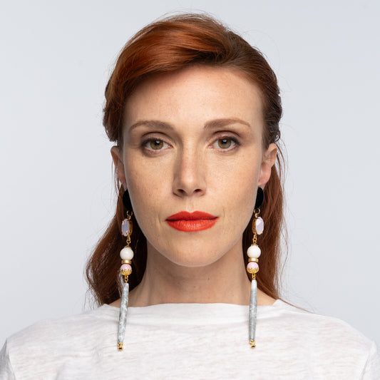 Prague Marbel Extra Long / Pink & White