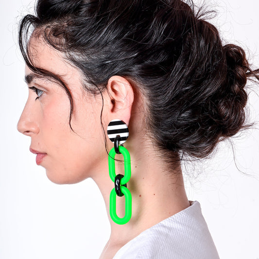 Double Loop Neon Green