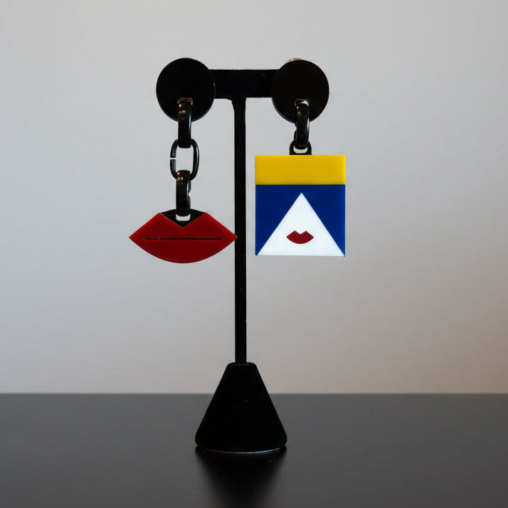 Cards - Asymmetrical Earrings