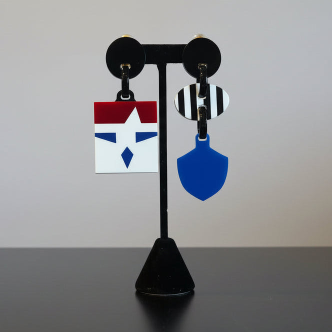 Cards - Asymmetrical Earrings