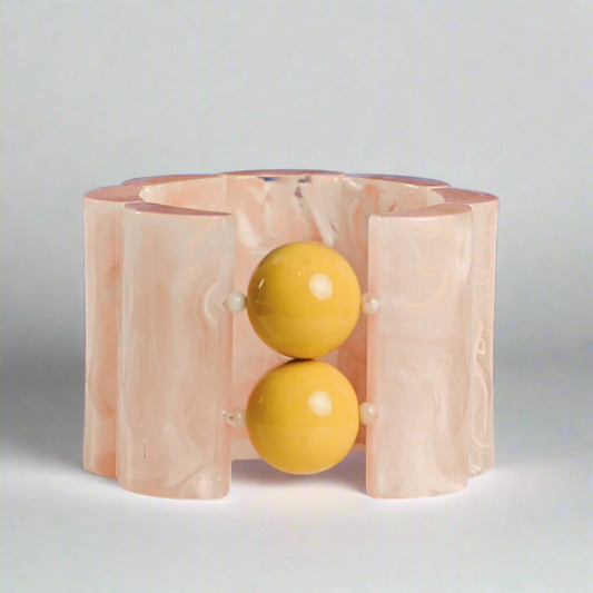 Coca Pink with Yellow