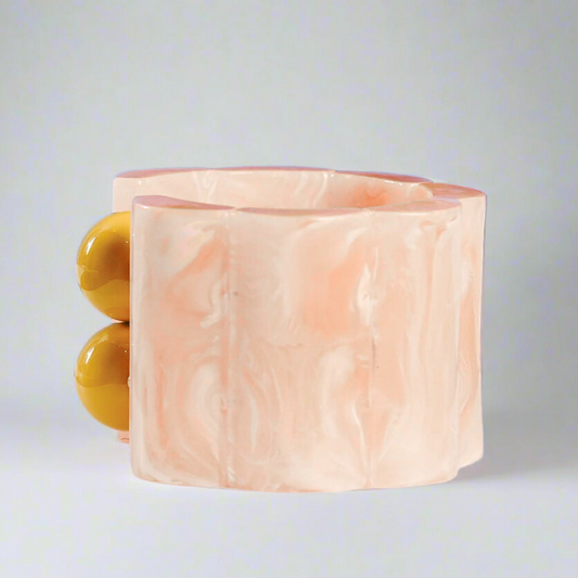 Coca Pink with Yellow