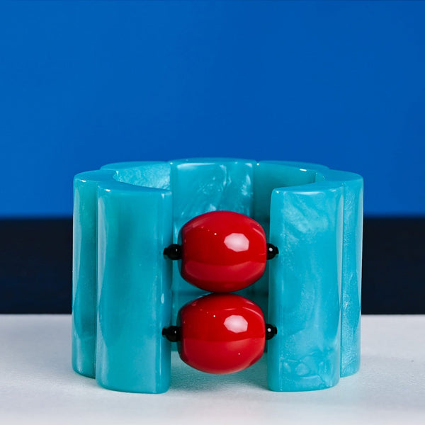 Coca Turquoise with Red